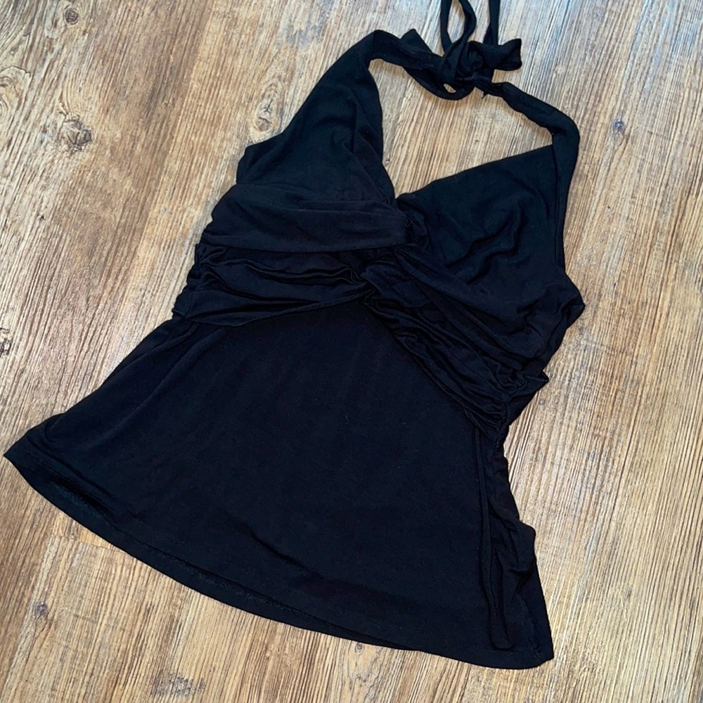 Bebe halter black top size L